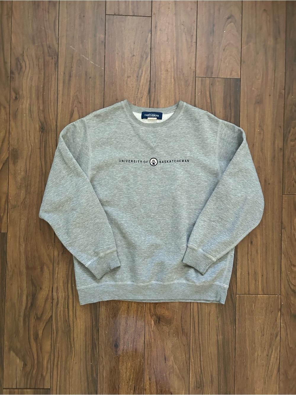 University of Saskatchewan Gray Crewneck Pullover Sweatshirt